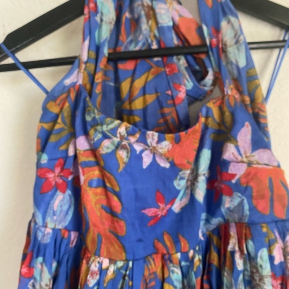 Free People Balloon Hem Floral Tie Two Ways Halter\Strapless Boho Dress SOLD OUT - Picture 4 of 13